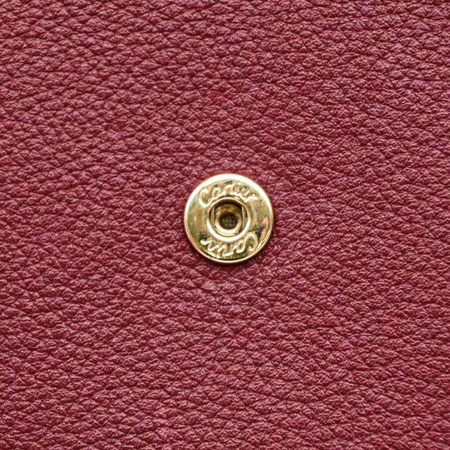 【お値引き】【美品】Cartier カルティエ C ドゥ カルティエ 財布 コンパクト ウォレット 二つ折り レザー ボルドー レッド 赤 L3001502 |  | 05