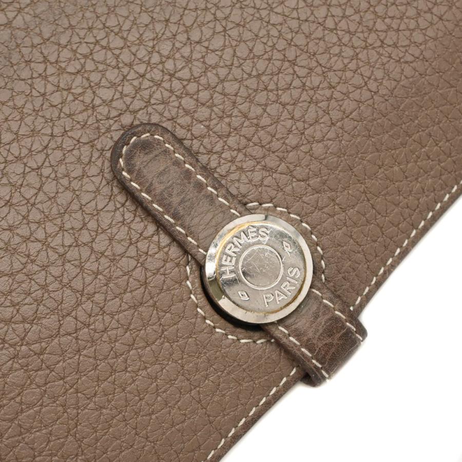 【お値引き】HERMES エルメス ドゴン デュオ GM 長財布 ウォレット 二つ折り トゴ レザー エトゥープ グレージュ #□P |  | 01