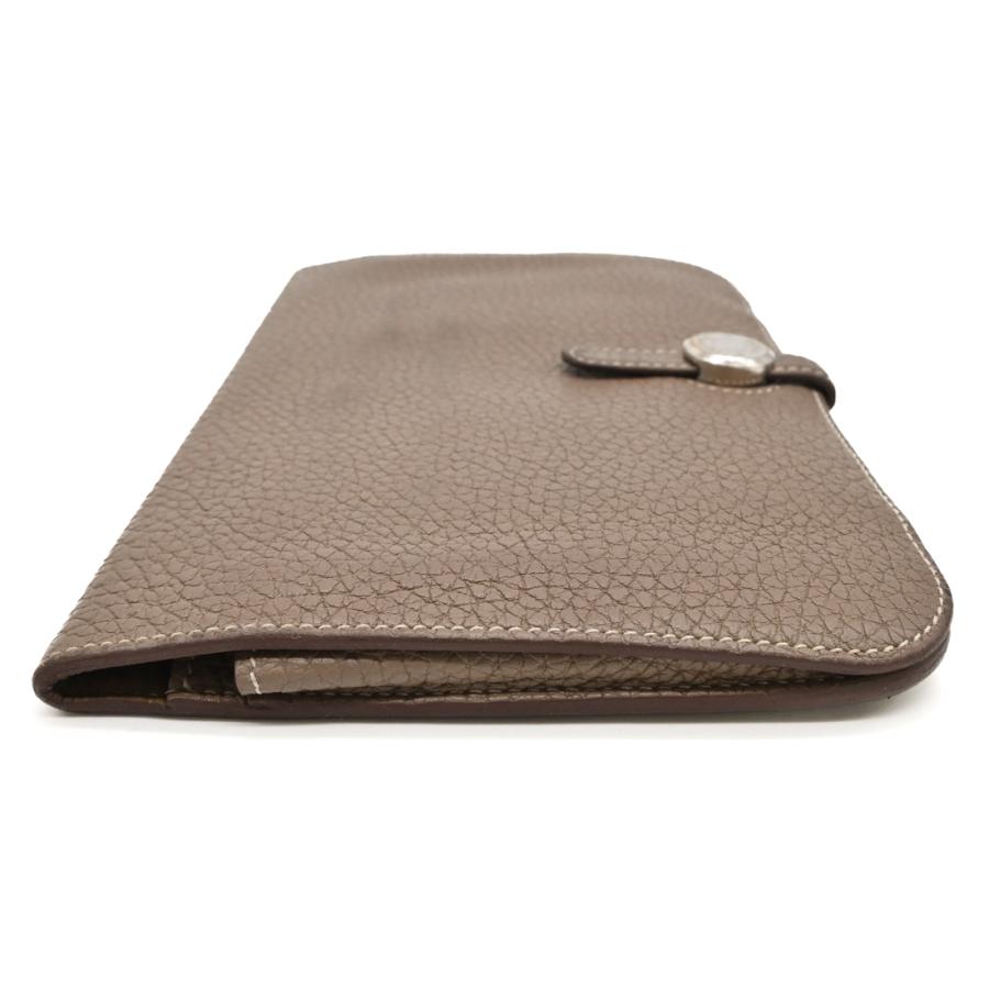 【お値引き】HERMES エルメス ドゴン デュオ GM 長財布 ウォレット 二つ折り トゴ レザー エトゥープ グレージュ #□P |  | 03