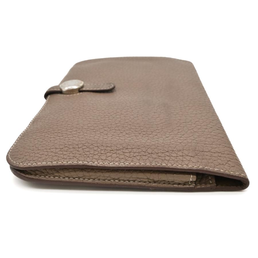 【お値引き】HERMES エルメス ドゴン デュオ GM 長財布 ウォレット 二つ折り トゴ レザー エトゥープ グレージュ #□P |  | 04