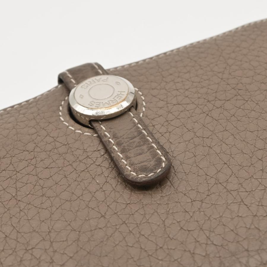 【お値引き】HERMES エルメス ドゴン デュオ GM 長財布 ウォレット 二つ折り トゴ レザー エトゥープ グレージュ #□P |  | 05