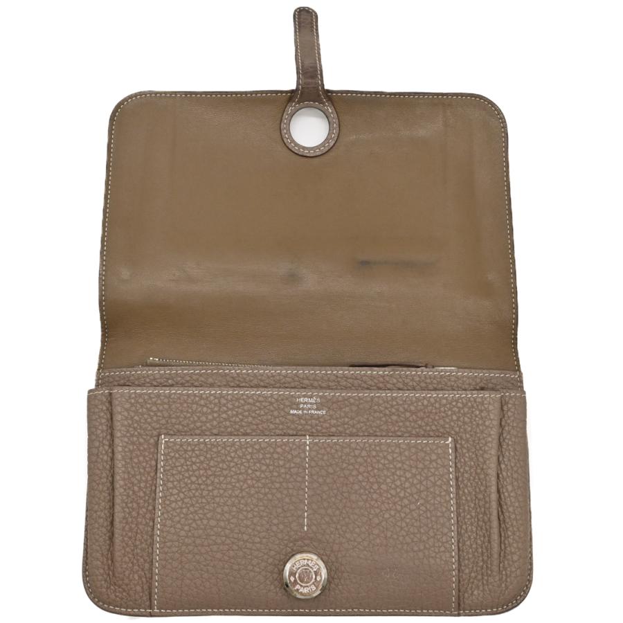 【お値引き】HERMES エルメス ドゴン デュオ GM 長財布 ウォレット 二つ折り トゴ レザー エトゥープ グレージュ #□P |  | 07