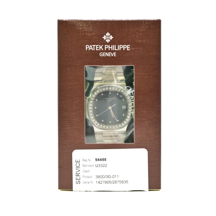 【メーカーOH済み】パテックフィリップ パテック PATEK PHILIPPE ノーチラス ダイヤ ベゼル インデックス ホワイトゴールド 腕時計 ダークブルー 3800/3G-011 | ノーチラス | 01