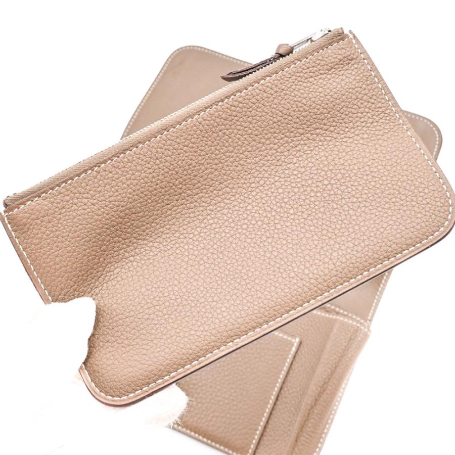 【お値引き】HERMES エルメス ドゴン デュオ GM 長財布 ウォレット トゴ レザー 二つ折り バイカラー エトゥープ グレージュ #D |  | 11
