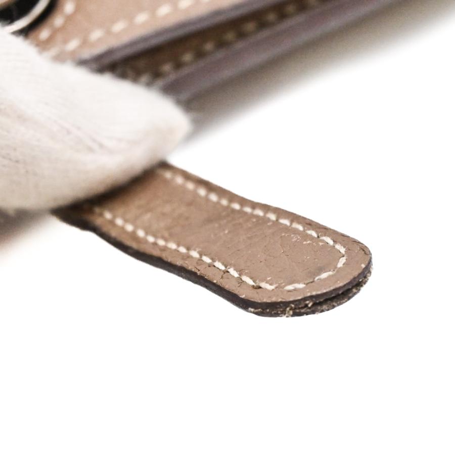 【お値引き】HERMES エルメス ドゴン デュオ GM 長財布 ウォレット トゴ レザー 二つ折り バイカラー エトゥープ グレージュ #D |  | 06