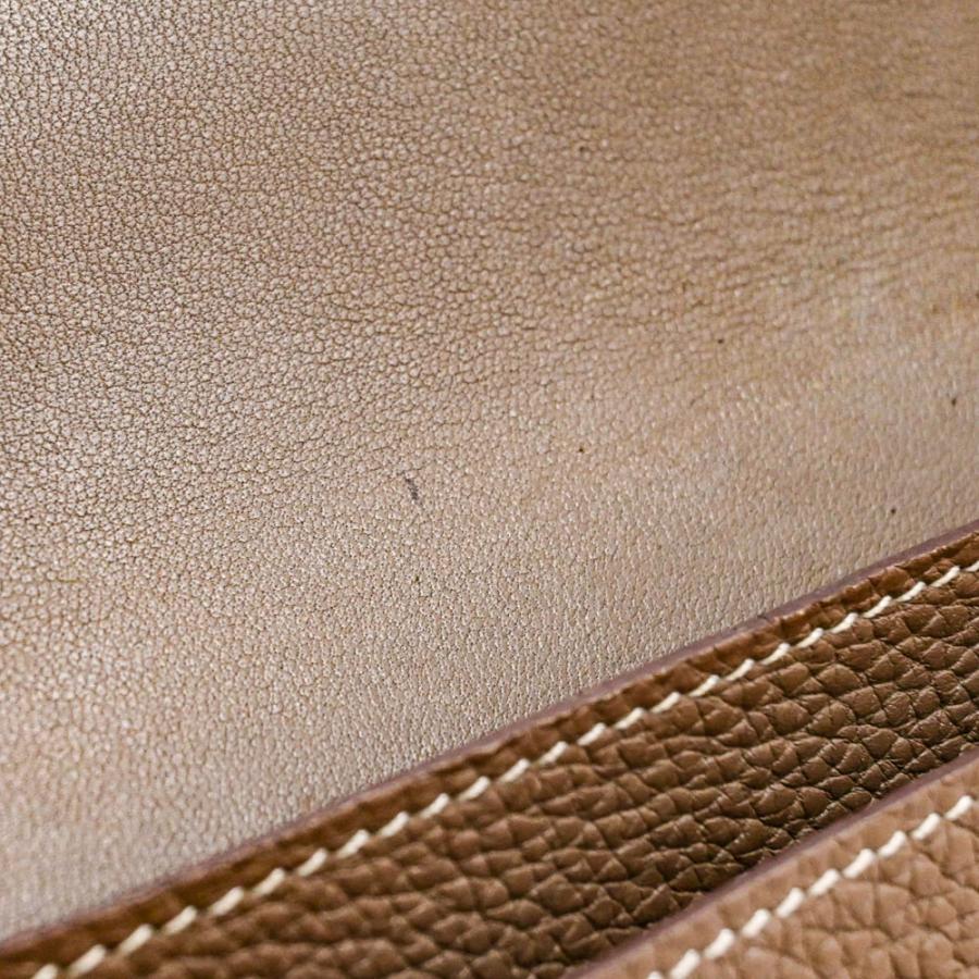 【お値引き】HERMES エルメス ドゴン デュオ GM 長財布 ウォレット トゴ レザー 二つ折り バイカラー エトゥープ グレージュ #D |  | 08