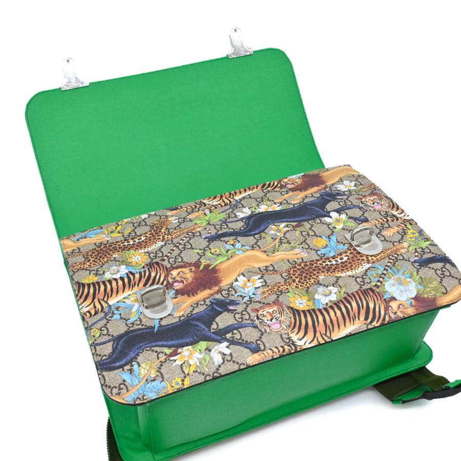 【お値引き】GUCCI グッチ GGスプリーム リュック ランドセル チルドレンズ キッズ 子供用 ライオン タイガー ヒョウ グリーン マルチカラー 410791 |  | 08