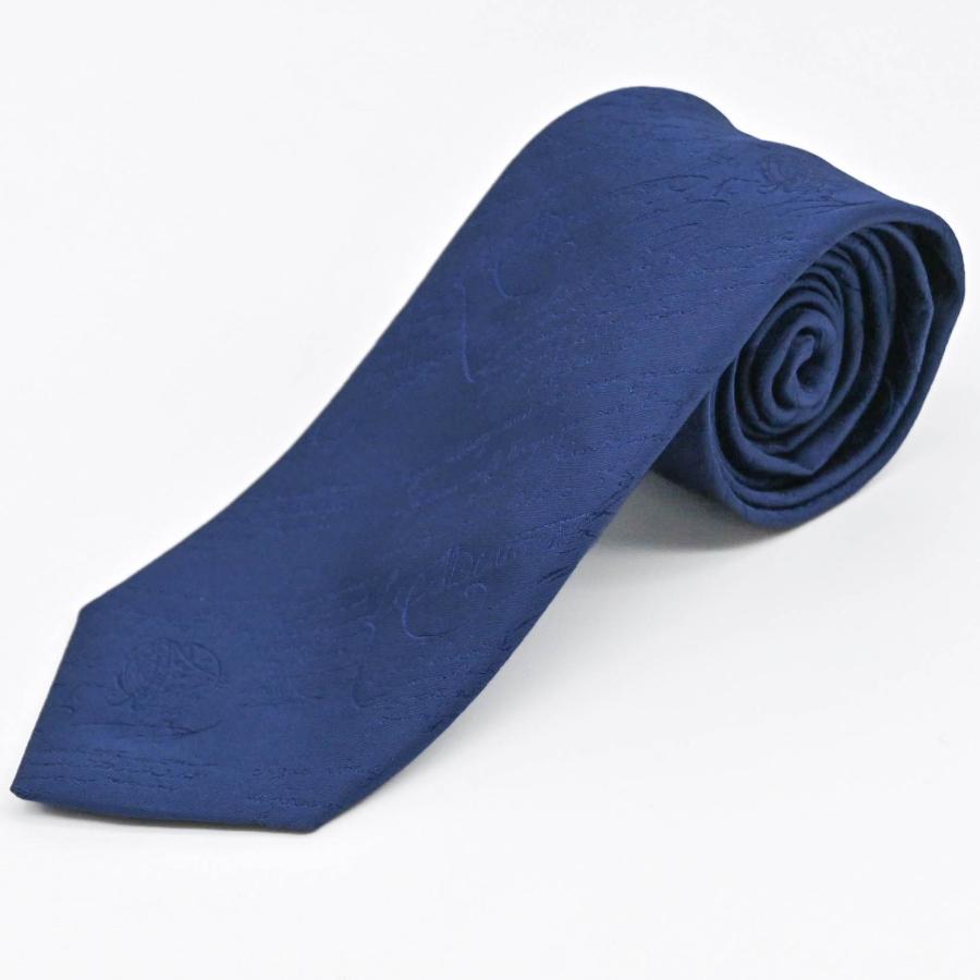 Berluti カリグラフィ　ネクタイ ネイビー お値引き】【美品】Berluti ベルルッティ カリグラフィー ネクタイ