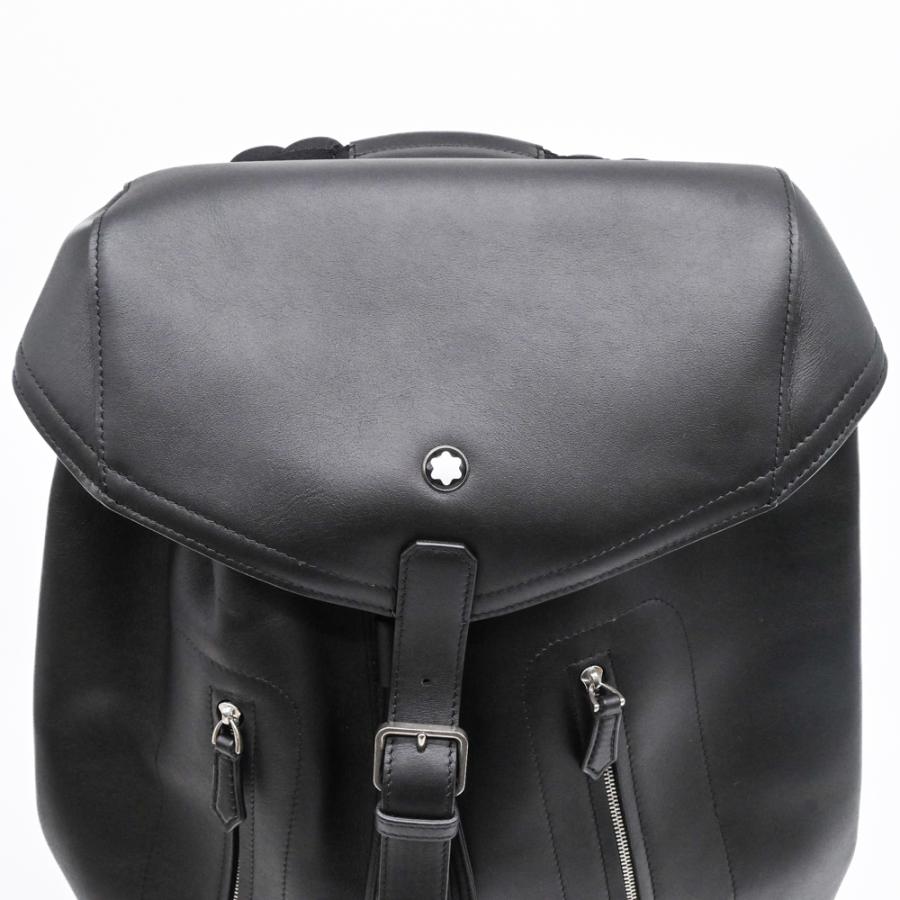 【お値引き】【未使用品】MONTBLANC モンブラン バックパック フルグレイン カーフスキン ソフトレザー リュックサック ブラック 黒 ユニセックス |  | 07