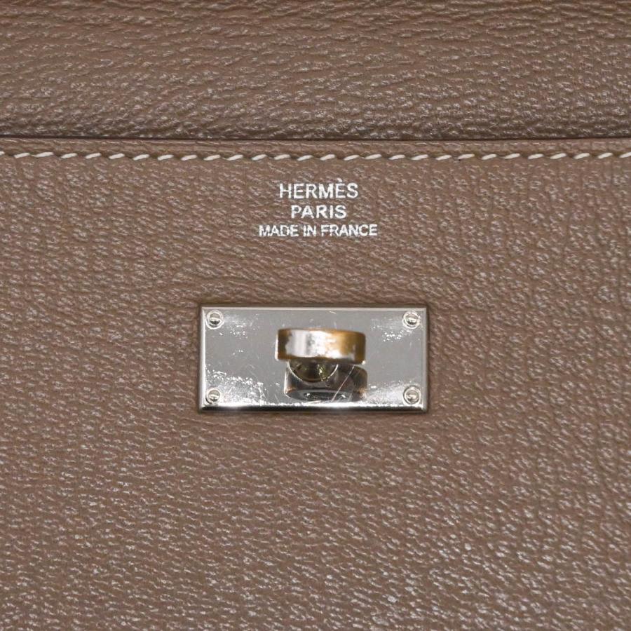 【お値引き】HERMES エルメス ケリーウォレット 長財布 シェーブル レザー エトゥープ グレージュ レディース ♯□Uの画像