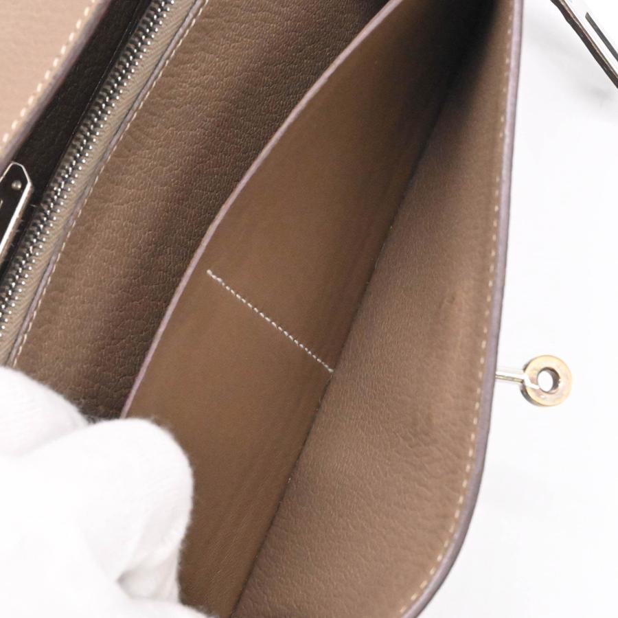 【お値引き】HERMES エルメス ケリーウォレット 長財布 シェーブル レザー エトゥープ グレージュ レディース ♯□Uの画像