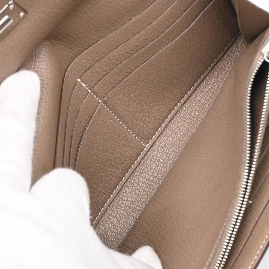 【お値引き】HERMES エルメス ケリーウォレット 長財布 シェーブル レザー エトゥープ グレージュ レディース ♯□Uの画像