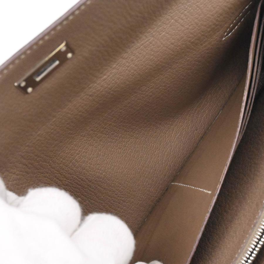 【お値引き】HERMES エルメス ケリーウォレット 長財布 シェーブル レザー エトゥープ グレージュ レディース ♯□Uの画像
