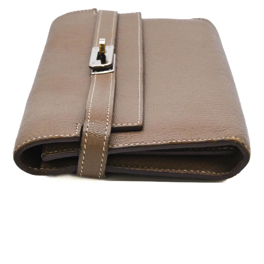 【お値引き】HERMES エルメス ケリーウォレット 長財布 シェーブル レザー エトゥープ グレージュ レディース ♯□Uの画像