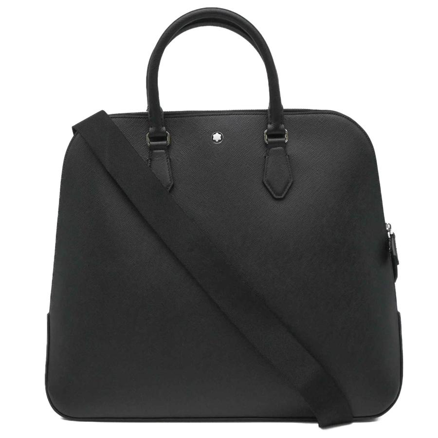 【未使用品】MONTBLANC モンブラン For BMW ボーリングバッグ ビジネス ショルダー 2WAY ハンドバッグ サフィアーノ フルグレインレザー ブラック 黒 | 