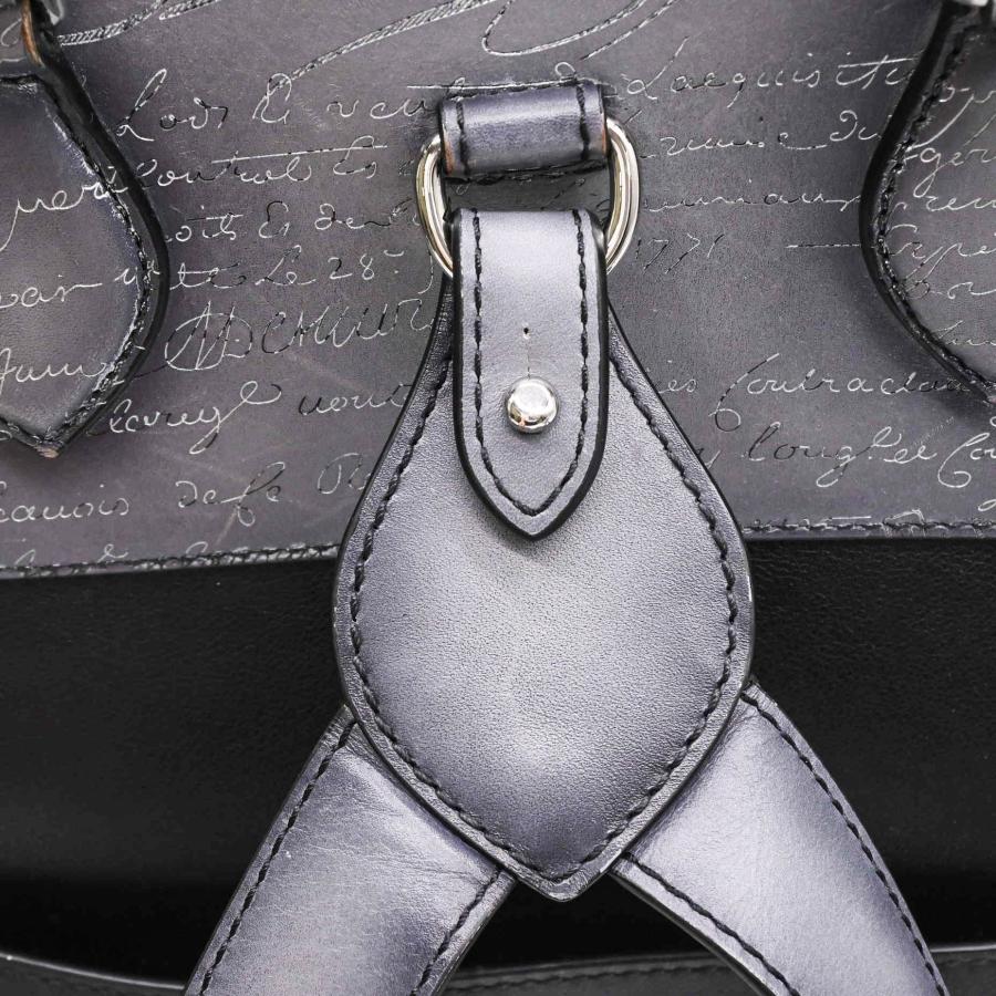Berluti グレー レザー ビジネスバッグ Berluti グレー レザー ビジネスバッグ Berluti グレー レザー