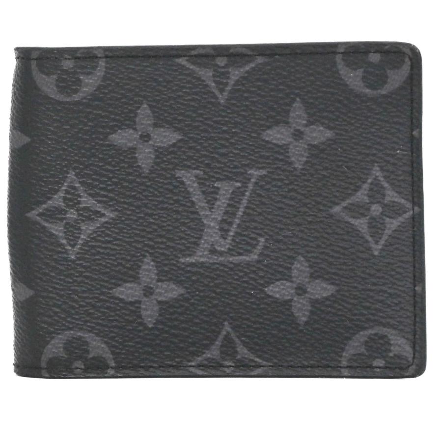 【美品】LOUIS VUITTON ヴィトン モノグラムエクリプス ポルトフォイユパンス M62480 コンパクトウォレット ブラック  メンズ マネークリップ イニシャルあり |  | 01