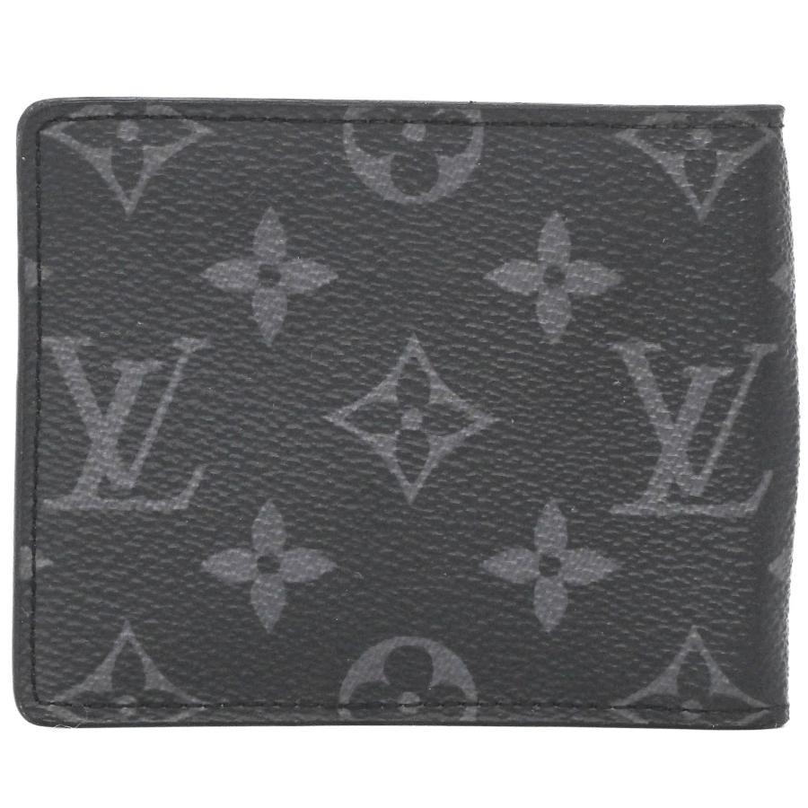 【美品】LOUIS VUITTON ヴィトン モノグラムエクリプス ポルトフォイユパンス M62480 コンパクトウォレット ブラック  メンズ マネークリップ イニシャルあり |  | 02