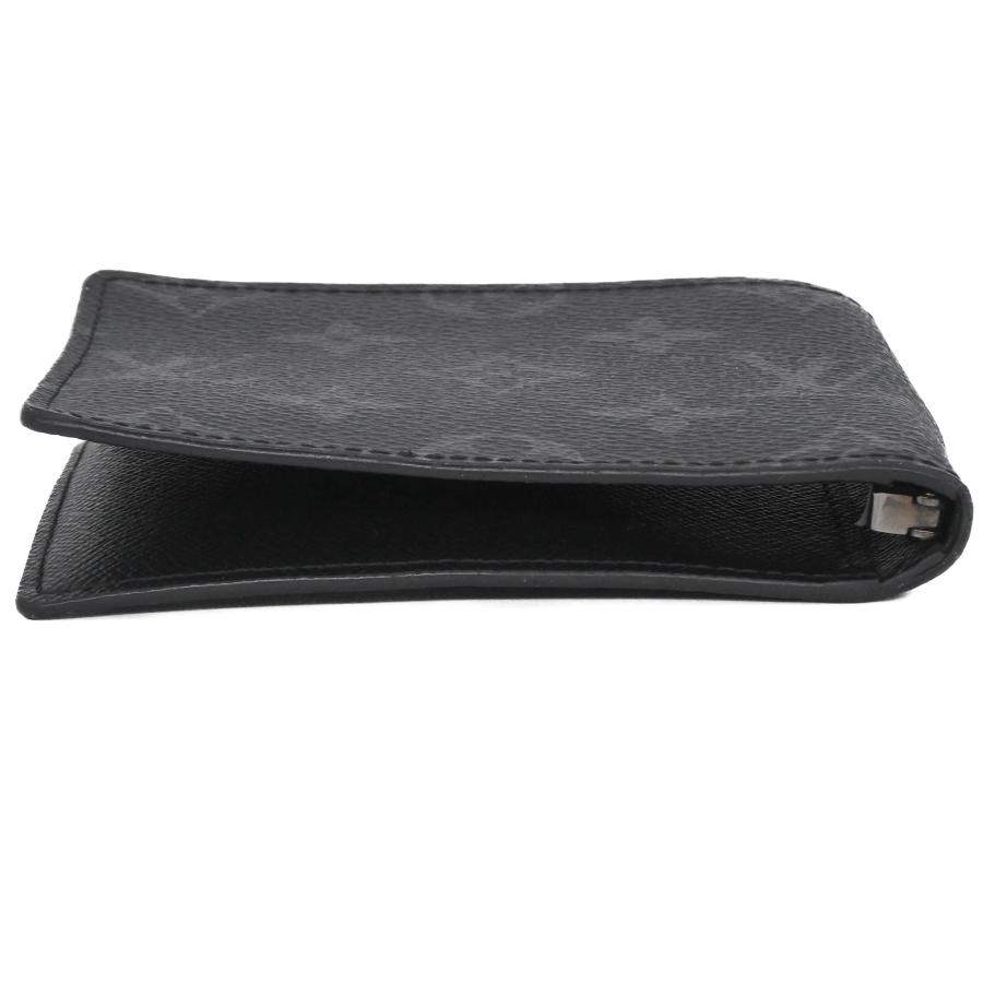 【美品】LOUIS VUITTON ヴィトン モノグラムエクリプス ポルトフォイユパンス M62480 コンパクトウォレット ブラック  メンズ マネークリップ イニシャルあり |  | 03