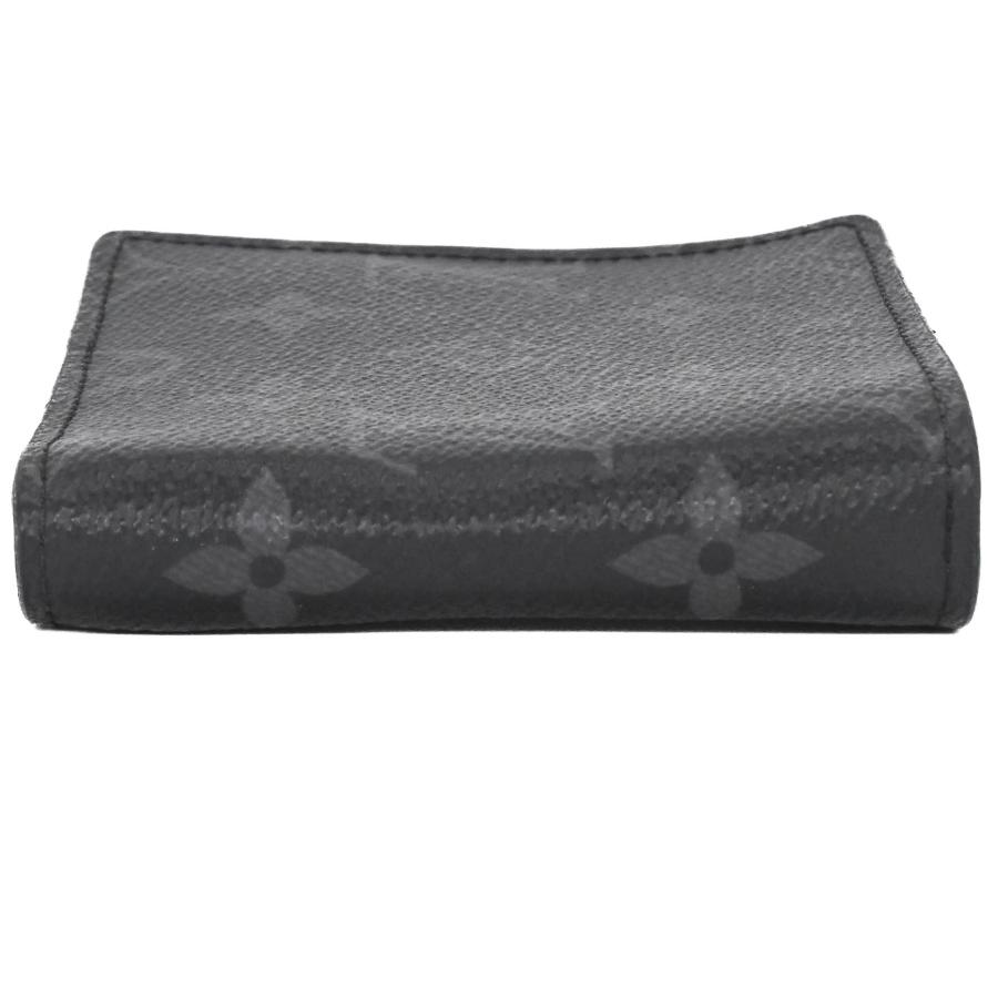 【美品】LOUIS VUITTON ヴィトン モノグラムエクリプス ポルトフォイユパンス M62480 コンパクトウォレット ブラック  メンズ マネークリップ イニシャルあり |  | 04