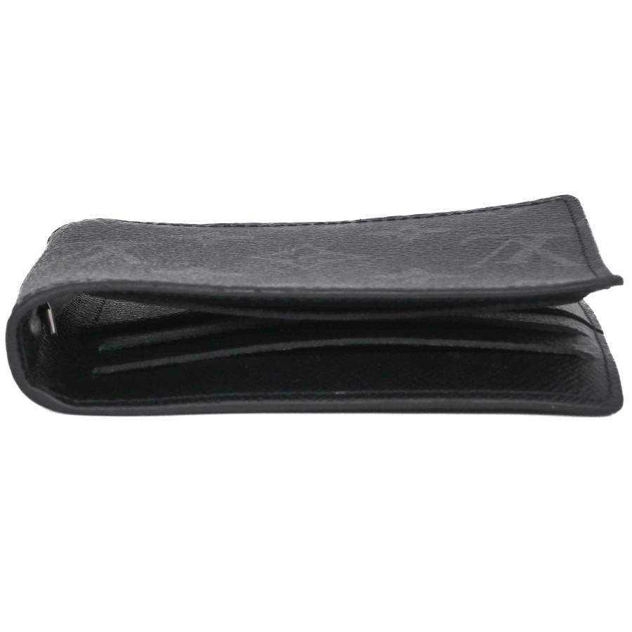 【お値引き】【美品】LOUIS VUITTON ヴィトン モノグラムエクリプス ポルトフォイユパンス M62480 コンパクトウォレット ブラック マネークリップ イニシャル |  | 05