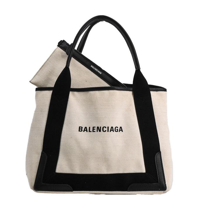 BALENCIAGA バレンシアガ ネイビーカバス S トートバッグ レザー 