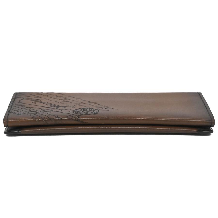 【お値引き】【美品】Berluti ベルルッティ ロングウォレット 長財布 エスパス スクリット レザー ブラウン 札入れ 小銭入れなし |  | 02
