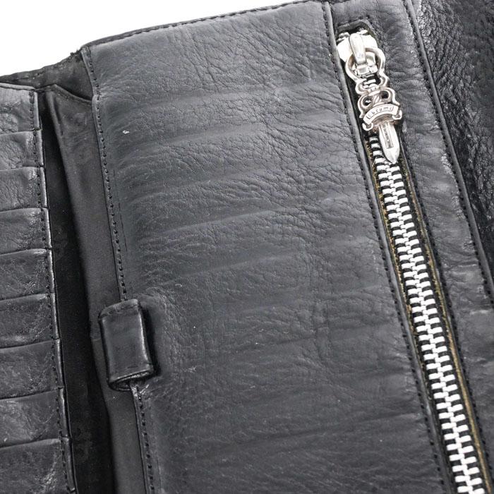 Chrome Hearts クロムハーツ ウェーブ ウォレット CHボタン 長財布 三つ折り レザー ブラック 黒 ダガー インボイス |  | 11