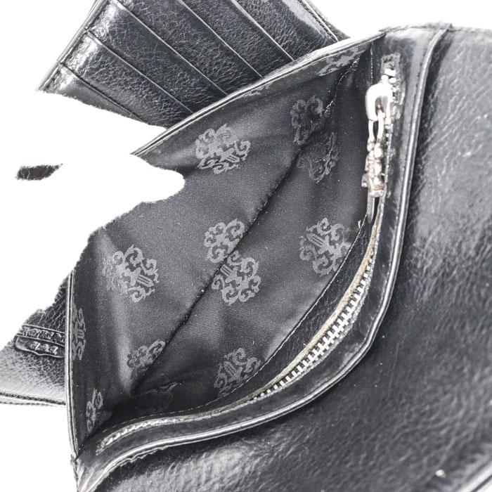 Chrome Hearts クロムハーツ ウェーブ ウォレット CHボタン 長財布 三つ折り レザー ブラック 黒 ダガー インボイス |  | 13