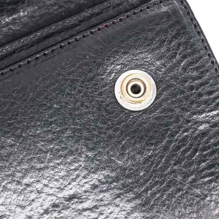 Chrome Hearts クロムハーツ ウェーブ ウォレット CHボタン 長財布 三つ折り レザー ブラック 黒 ダガー インボイス |  | 18