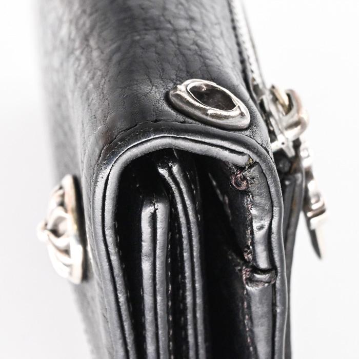 Chrome Hearts クロムハーツ ウェーブ ウォレット CHボタン 長財布 三つ折り レザー ブラック 黒 ダガー インボイス |  | 05