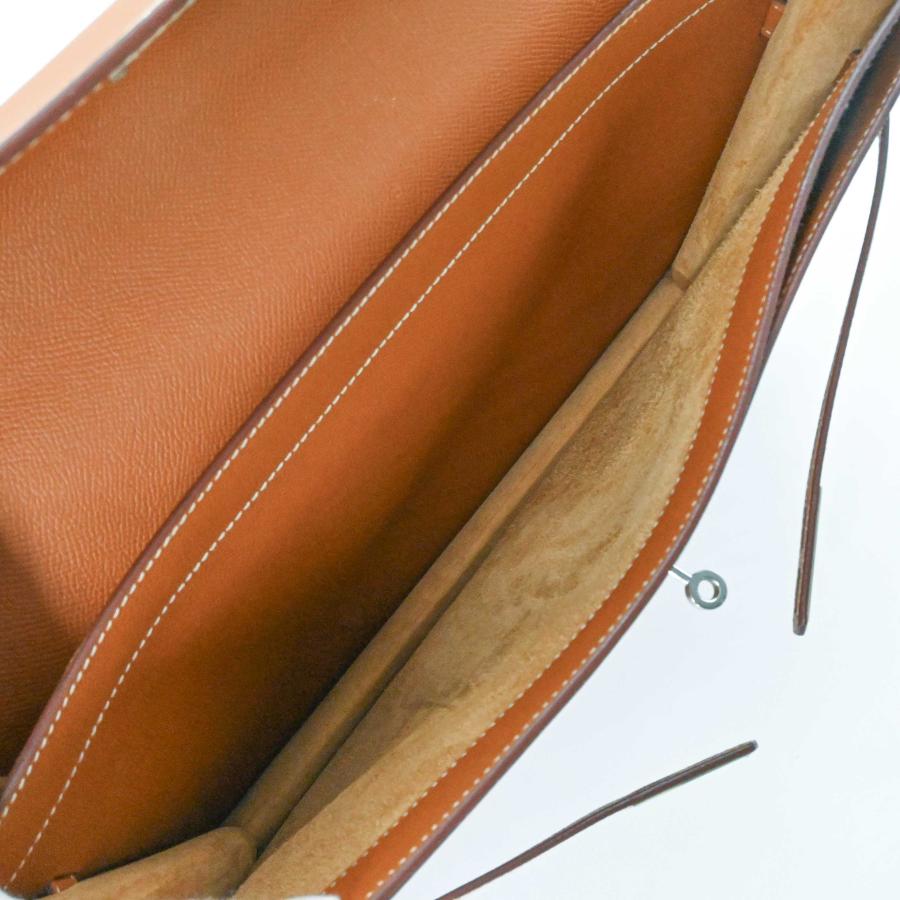 エルメス　ケリーデペッシュ38　クシュベル　ブラウン　ビジネスバッグ　□C刻印 エルメスケリーデペッシュ38クシュベルブラウンビジネスバッグ□C刻印