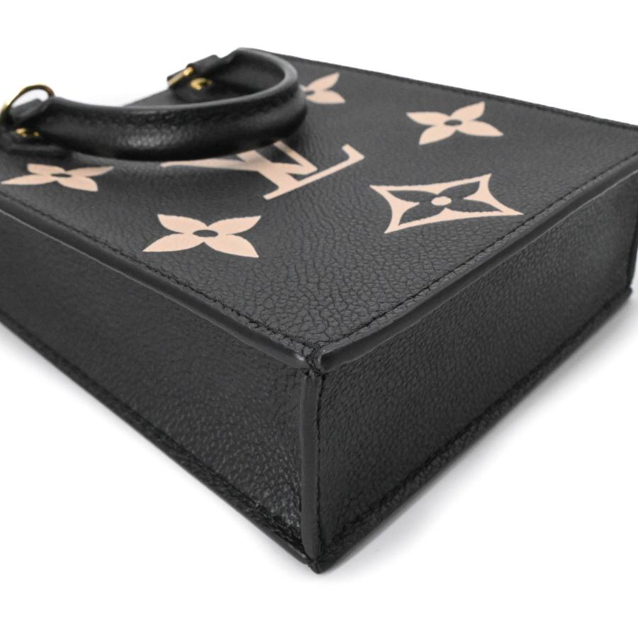 【未使用品】LOUIS VUITTON ルイヴィトン プティット サックプラ モノグラムアンプラント 2WAY ノワール ブラック ハンドバッグ ショルダー M81416 ICチップ_5