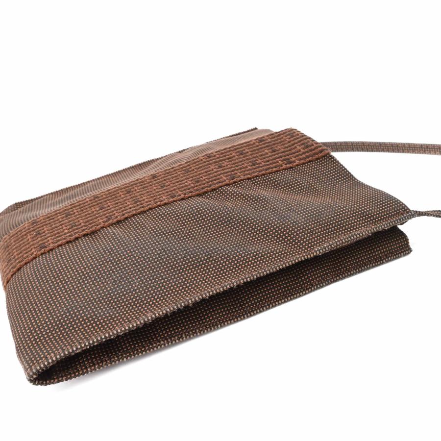 HERMES エルメス エールライン ショルダーバッグ ポーチ ナイロンキャンバス ブラウン レディース メンズ_2