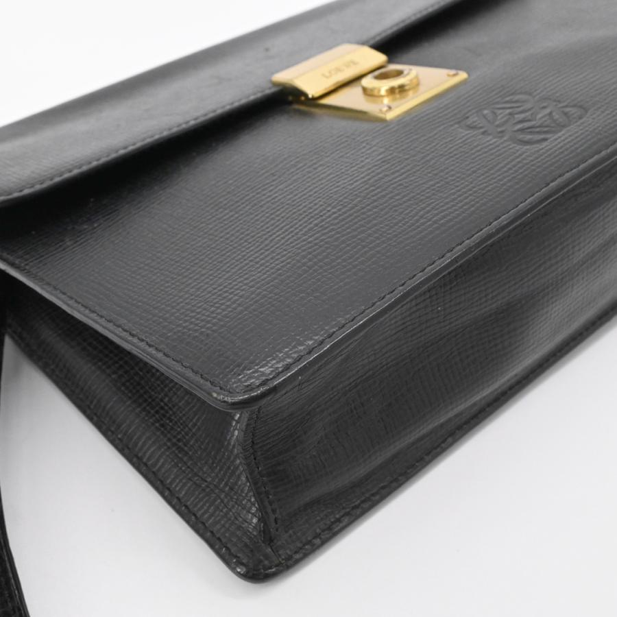 LOEWE ロエベ アナグラム クラッチバッグ セカンドバッグ ビジネス ブラック 黒 レザー ゴールド金具 メンズ |  | 06