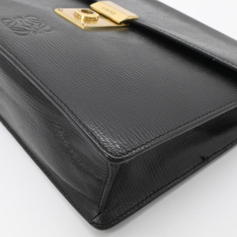 LOEWE ロエベ アナグラム クラッチバッグ セカンドバッグ ビジネス ブラック 黒 レザー ゴールド金具 メンズ |  | 07
