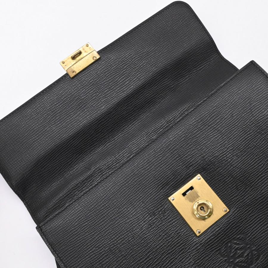 LOEWE ロエベ アナグラム クラッチバッグ セカンドバッグ ビジネス ブラック 黒 レザー ゴールド金具 メンズ |  | 09