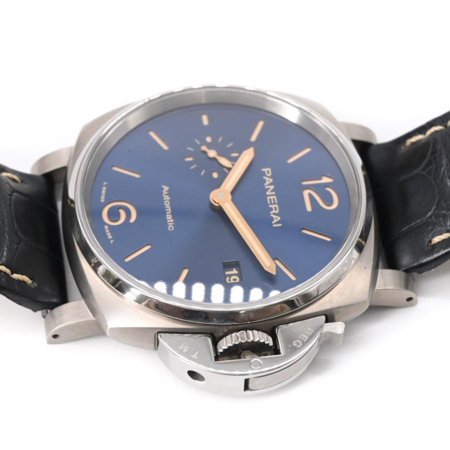 【美品】PANERAI パネライ ルミノール ドゥエ 自動巻き 腕時計 ウォッチ 時計 ブルー文字盤 チタン PAM00927 |  | 02