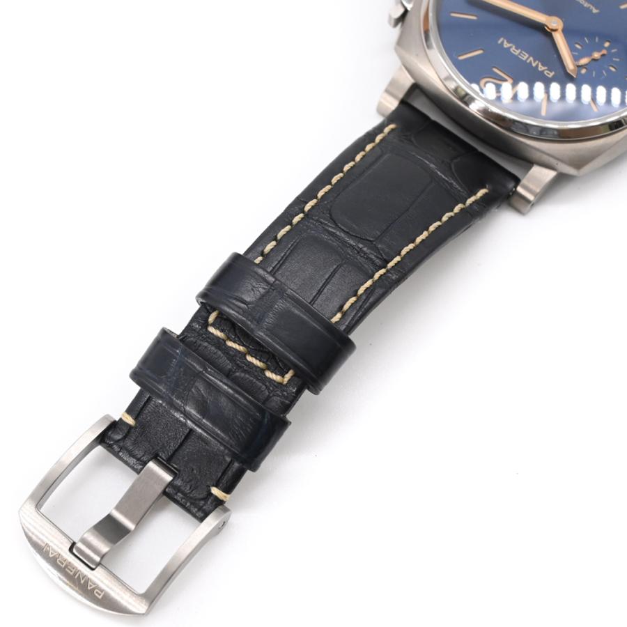 【美品】PANERAI パネライ ルミノール ドゥエ 自動巻き 腕時計 ウォッチ 時計 ブルー文字盤 チタン PAM00927 |  | 05