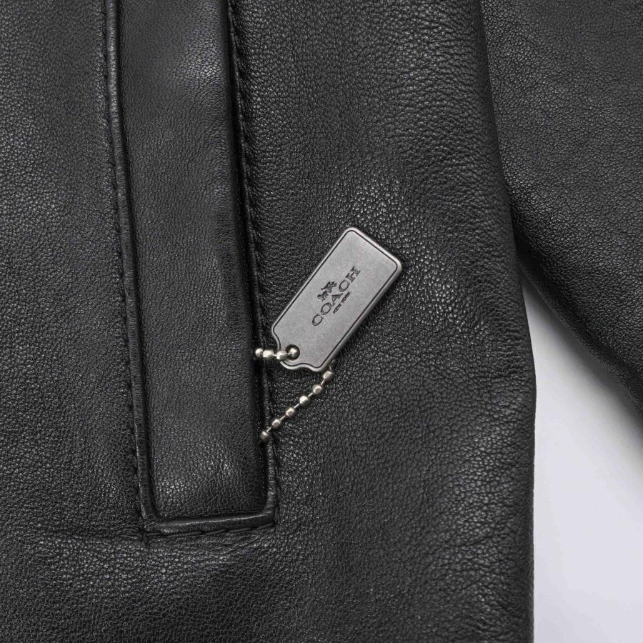 美品】COACH コーチ レザー ジャケット ライダース アウター ブラック