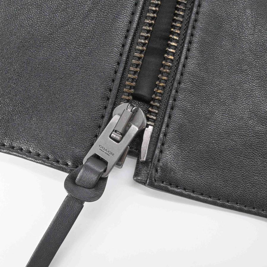 美品】COACH コーチ レザー ジャケット ライダース アウター ブラック