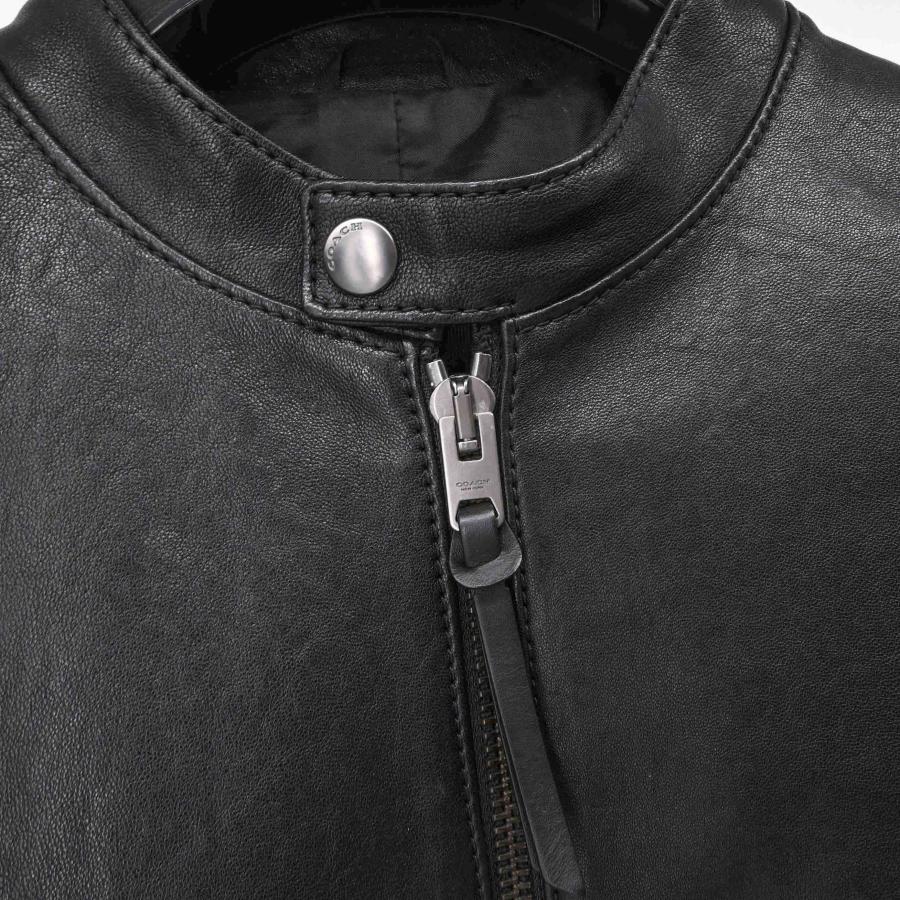 美品】COACH コーチ レザー ジャケット ライダース アウター ブラック