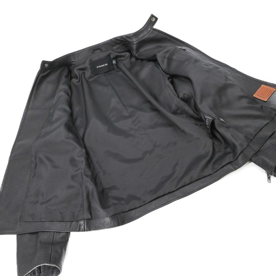 美品】COACH コーチ レザー ジャケット ライダース アウター ブラック