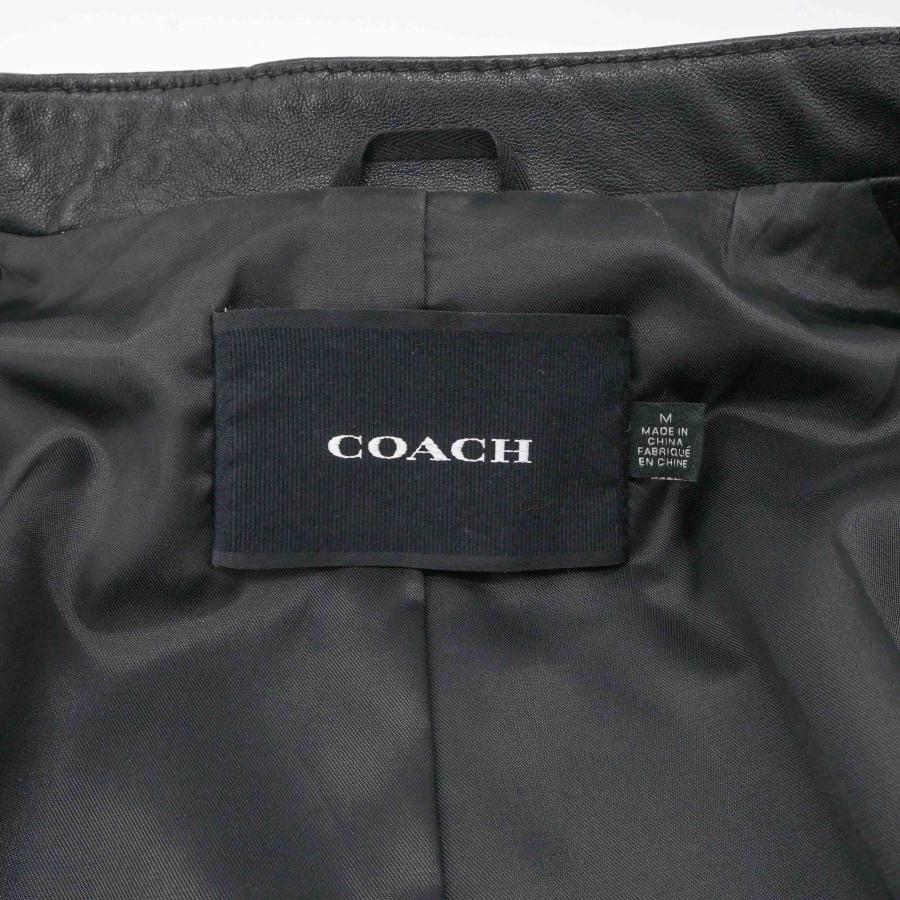 美品】COACH コーチ レザー ジャケット ライダース アウター ブラック