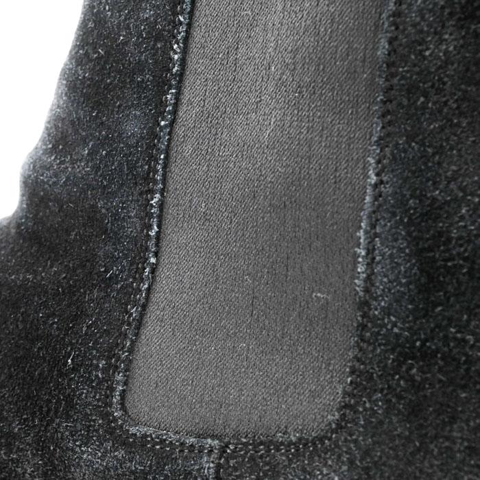 SAINT LAURENT サンローラン ヒールブーツ サイドゴア 靴 スエード 黒