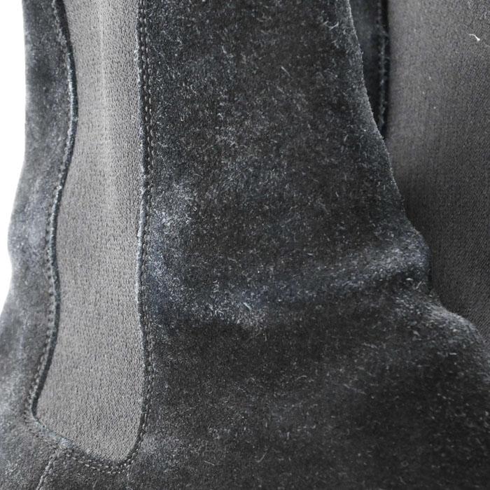 SAINT LAURENT サンローラン ヒールブーツ サイドゴア 靴 スエード 黒