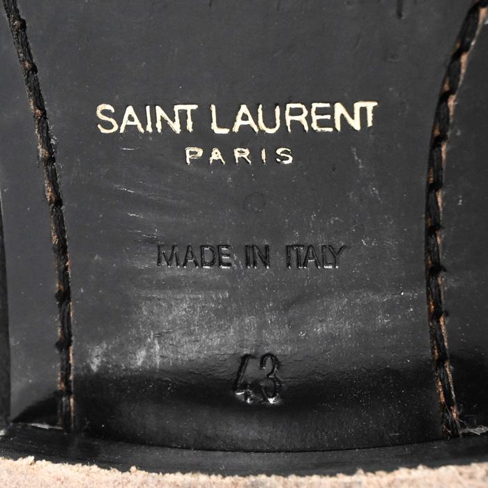 SAINT LAURENT サンローラン ヒールブーツ サイドゴア 靴 スエード 黒