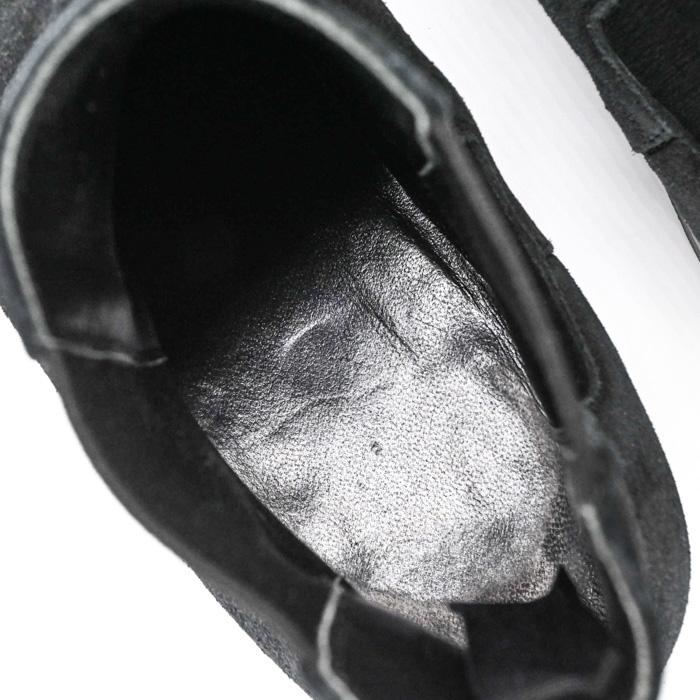 SAINT LAURENT サンローラン ヒールブーツ サイドゴア 靴 スエード 黒