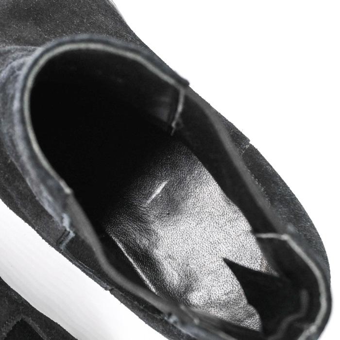 SAINT LAURENT サンローラン ヒールブーツ サイドゴア 靴 スエード 黒