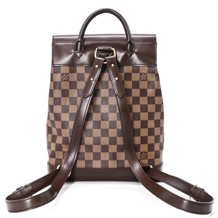 【美品】LOUIS VUITTON ルイヴィトン ダミエ キャンバス ソーホー リュックサック デイバッグ ブラウン レディース N51132_1